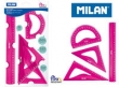 Zestaw linijek Milan 4 sztuki różowe