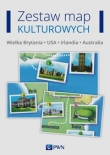 Zestaw map kulturowych Wielka Brytania USA Irlandia Australia