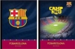 Zeszyt Fc Barcelona Sztywna Okładka A4 Kratka /6szt