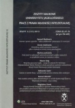 Zeszyty naukowe Uniwersytetu Jagiellońskiego 3 (121) 2013